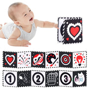 Sensory Cloth Books for Babies 0-36 Months with High Contrast