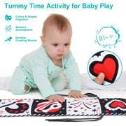 Sensory Cloth Books for Babies 0-36 Months with High Contrast