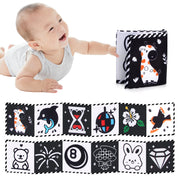 Sensory Cloth Books for Babies 0-36 Months with High Contrast