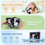 Sensory Cloth Books for Babies 0-36 Months with High Contrast