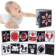 Sensory Cloth Books for Babies 0-36 Months with High Contrast